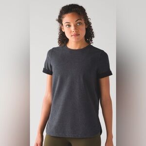 Lululemon All Time Tee - Heathered Black